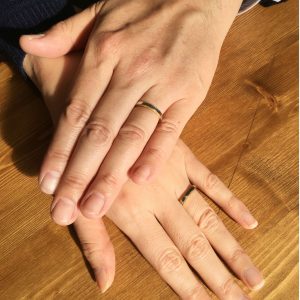 結婚指輪 お客様 手