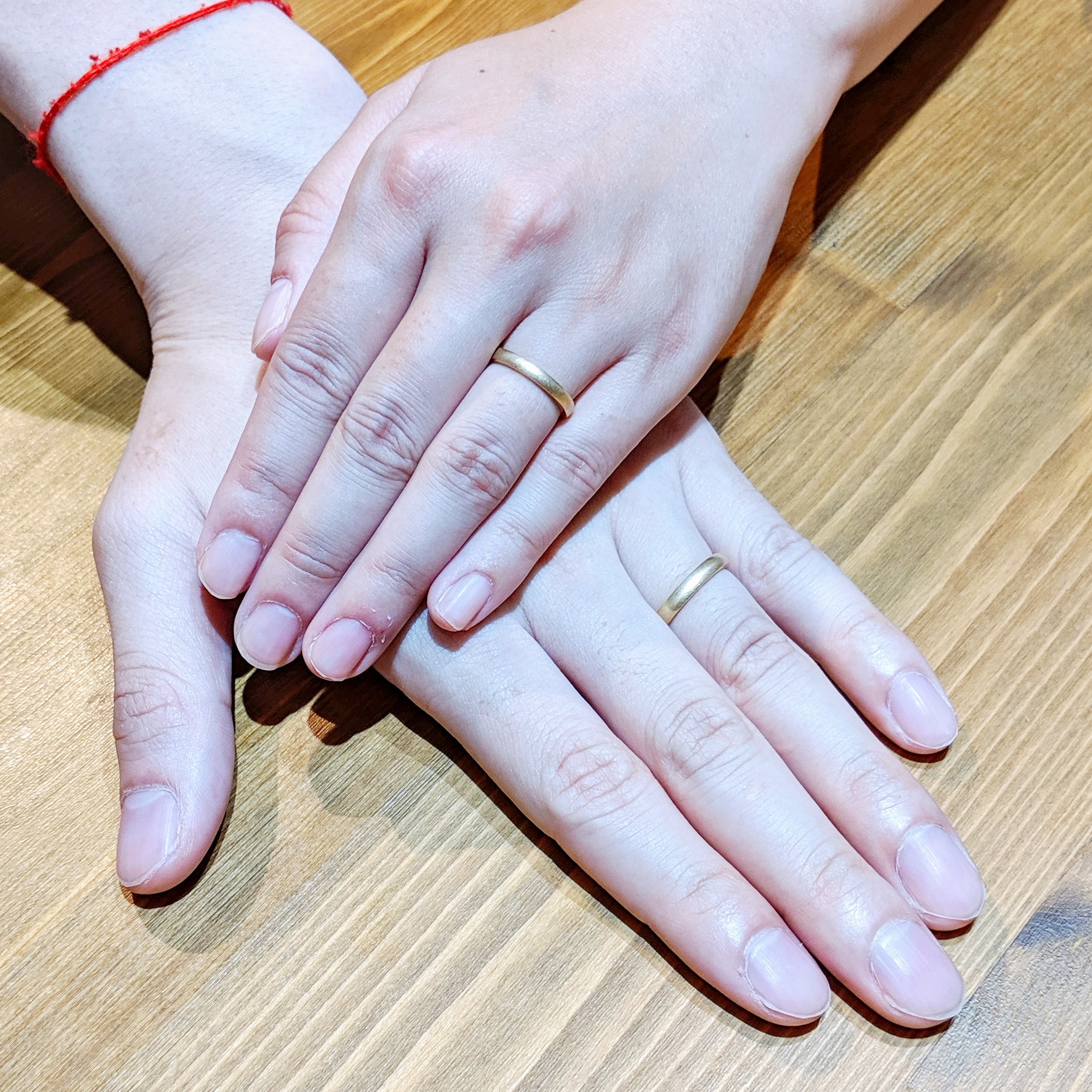結婚指輪 お客様 手